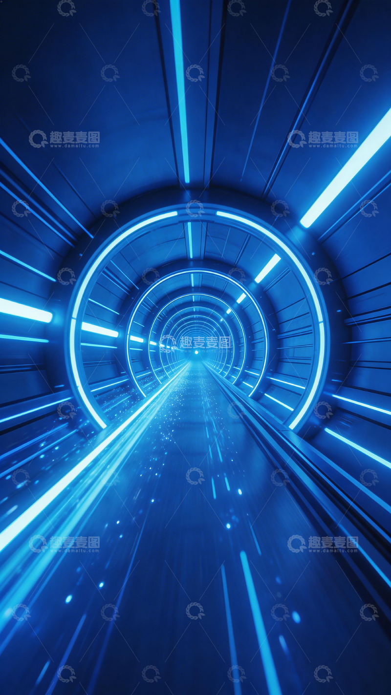 高清大图下载【趣麦麦图】未来科技隧道空间