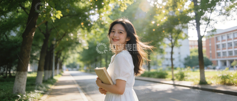 高清大图下载【趣麦麦图】校园美丽青春读书时光