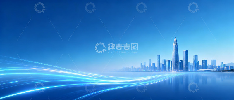 高清大图下载【趣麦麦图】未来主义科技感城市建筑背景5