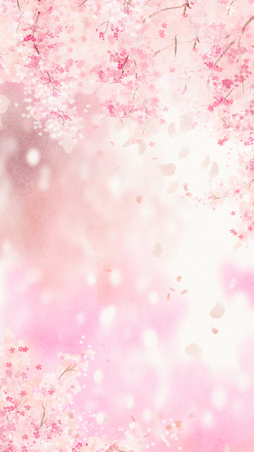 樱花梦幻背景插画设计素材