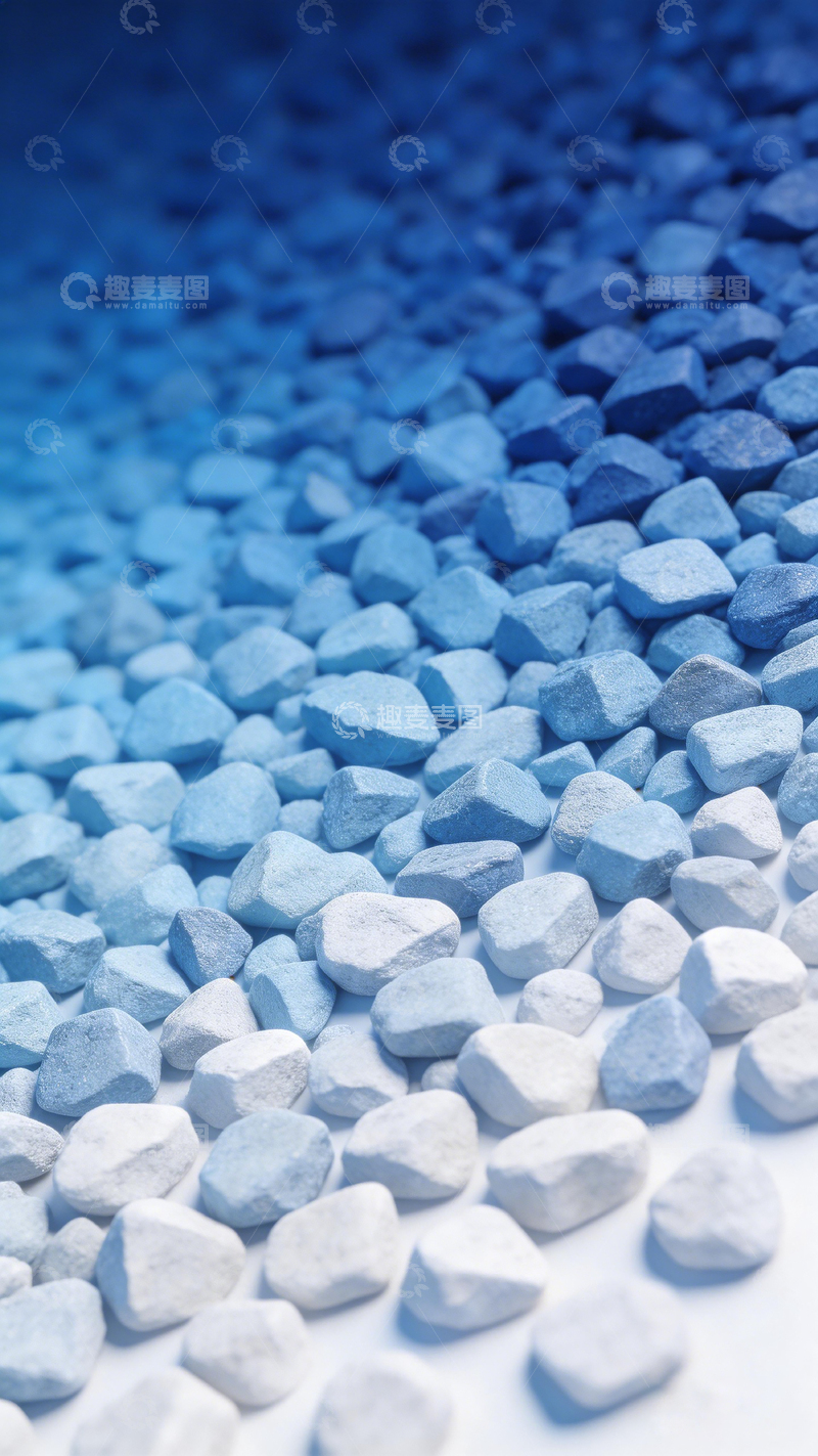 高清大图下载【趣麦麦图】蓝色碎石特写摄影