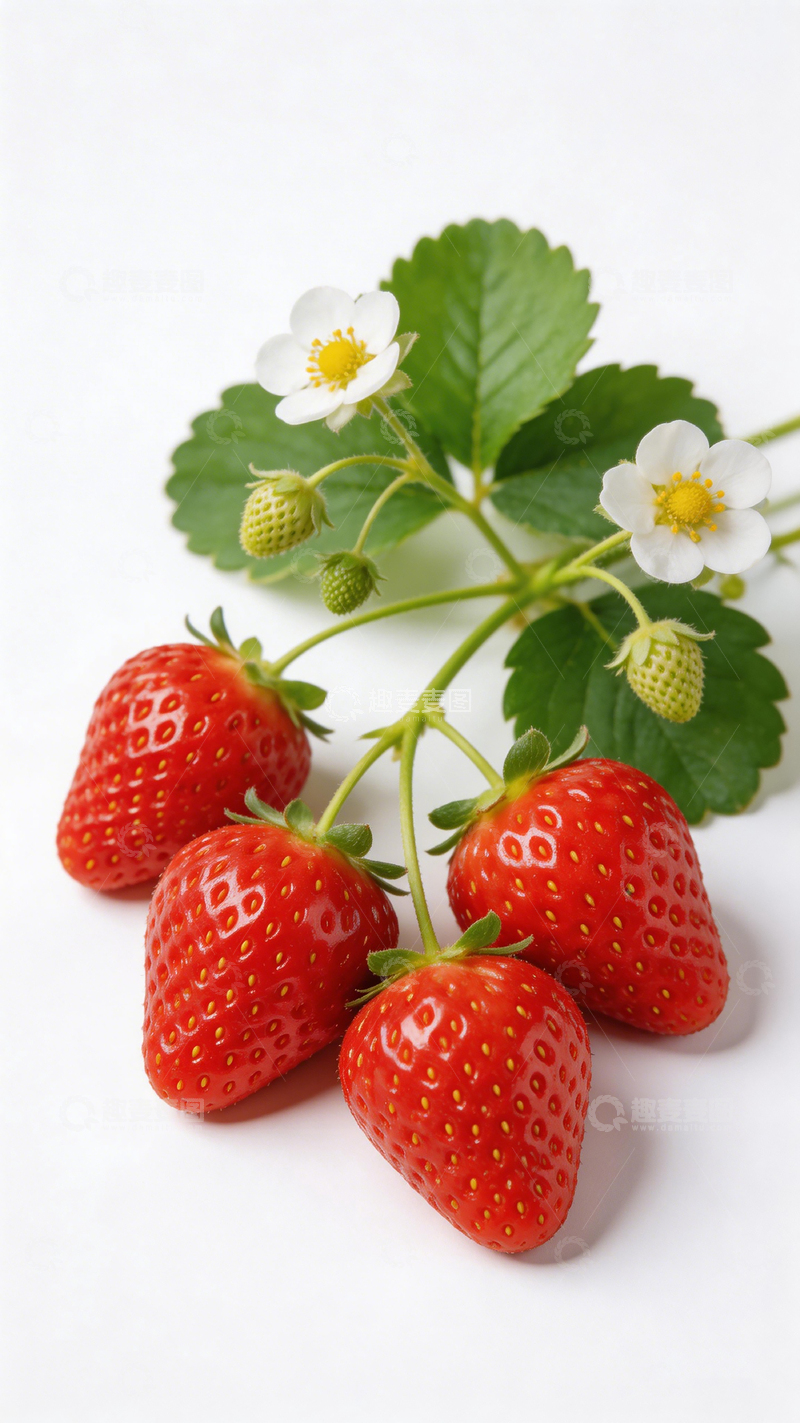 高清大图下载【趣麦麦图】清新草莓花卉静物摄影