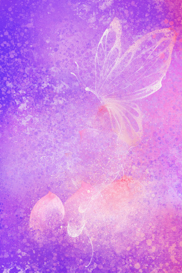 梦幻紫粉蝴蝶艺术背景