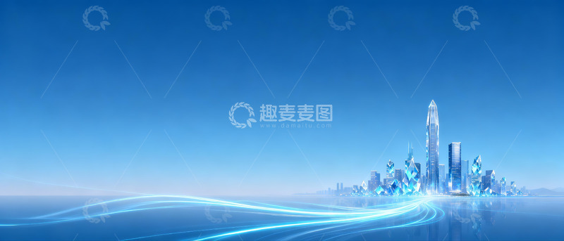 高清大图下载【趣麦麦图】未来主义科技感城市建筑背景8