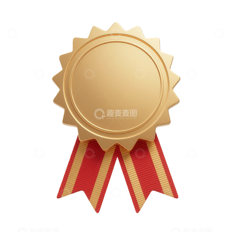 高清大图下载【趣麦麦图】金色奖章矢量图标设计素材