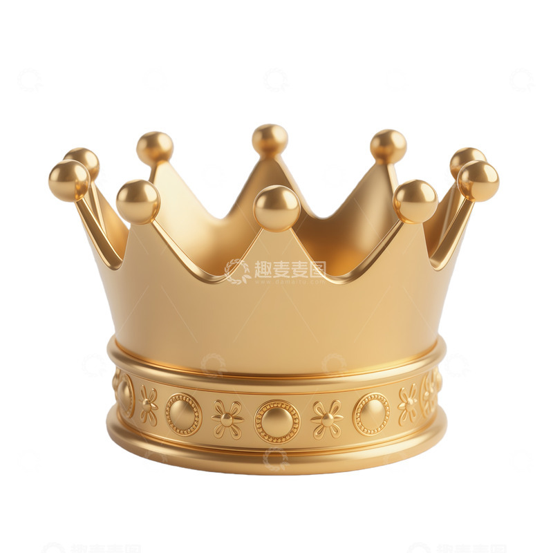 高清大图下载【趣麦麦图】金色皇冠奢华装饰素材