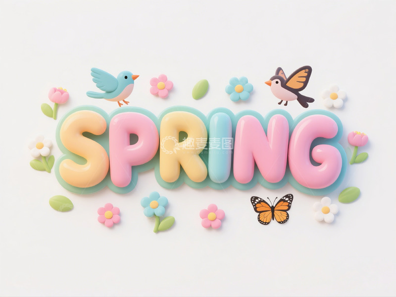 高清大图下载【趣麦麦图】春天主题卡通插画素材