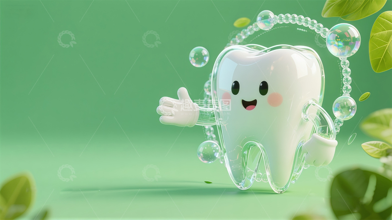 高清大图下载【趣麦麦图】可爱卡通牙齿口腔护理宣传海报设计素材