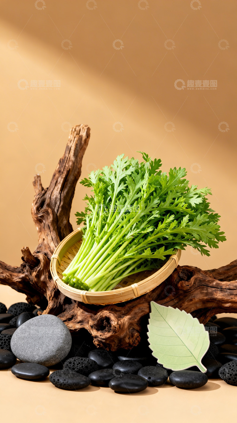 高清大图下载【趣麦麦图】茼蒿蔬菜创意摄影3