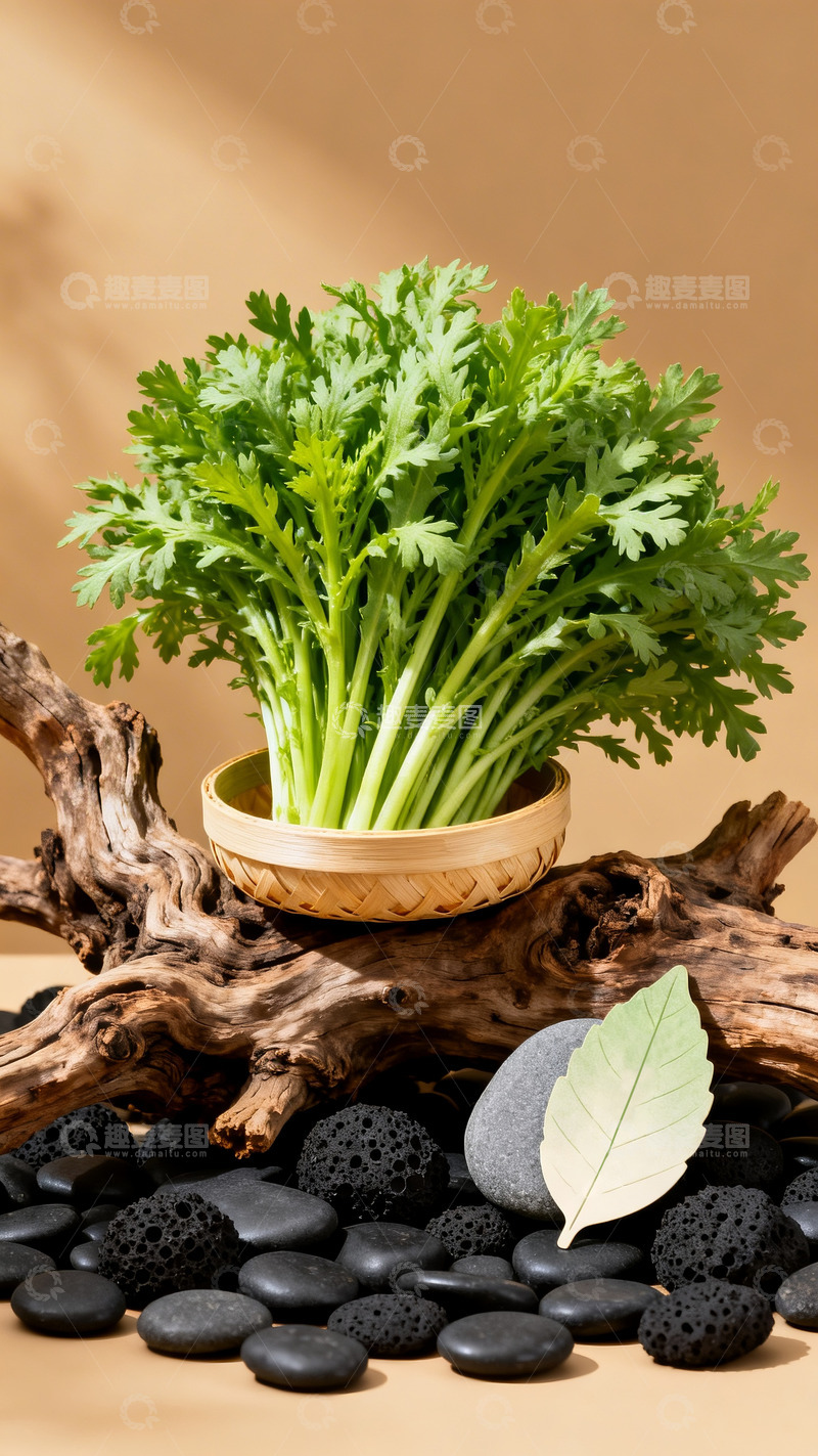 高清大图下载【趣麦麦图】茼蒿蔬菜创意摄影4