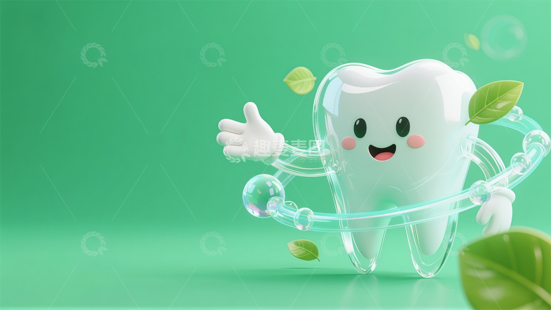 高清大图下载【趣麦麦图】可爱卡通牙齿健康宣传插画