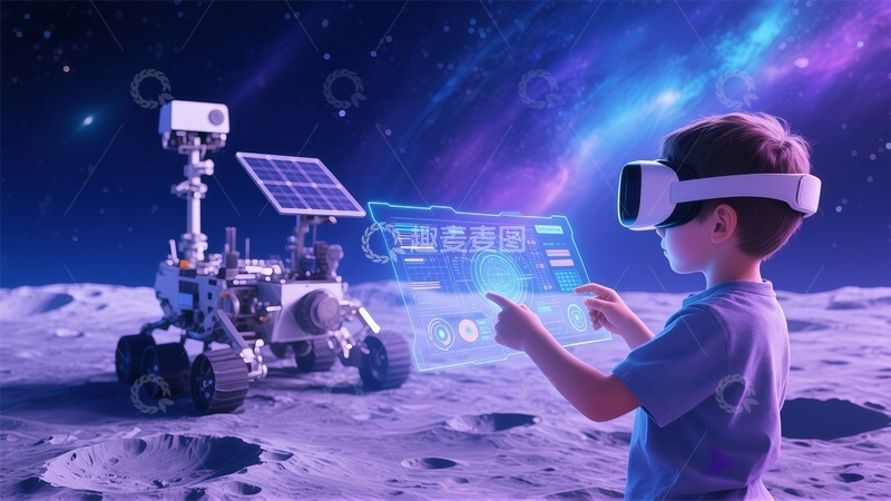 高清大图下载【趣麦麦图】VR火星探测模拟体验图