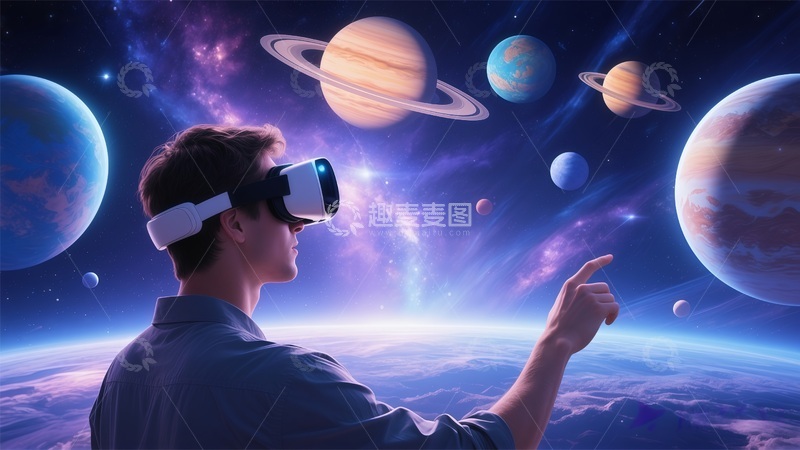 高清大图下载【趣麦麦图】VR体验太空漫游