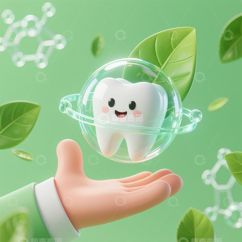 高清大图下载【趣麦麦图】可爱卡通牙齿护理宣传设计素材