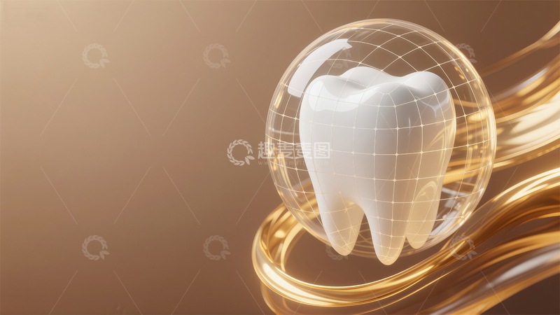 高清大图下载【趣麦麦图】科技感牙齿保护宣传图