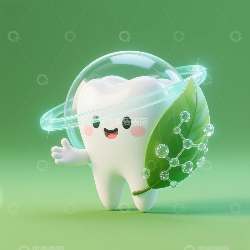 高清大图下载【趣麦麦图】可爱卡通牙齿护齿宣传插画