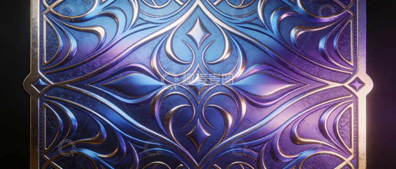 高清大图下载【趣麦麦图】华丽金属花纹装饰图案
