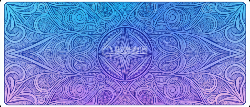 高清大图下载【趣麦麦图】紫蓝梦幻星形图案装饰设计