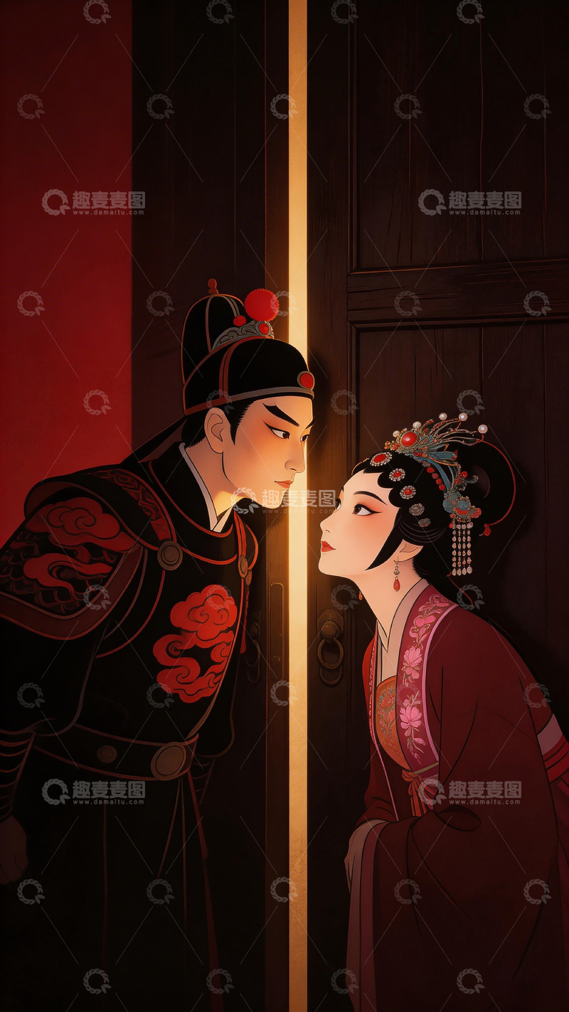 高清大图下载【趣麦麦图】古风戏曲人物插画9