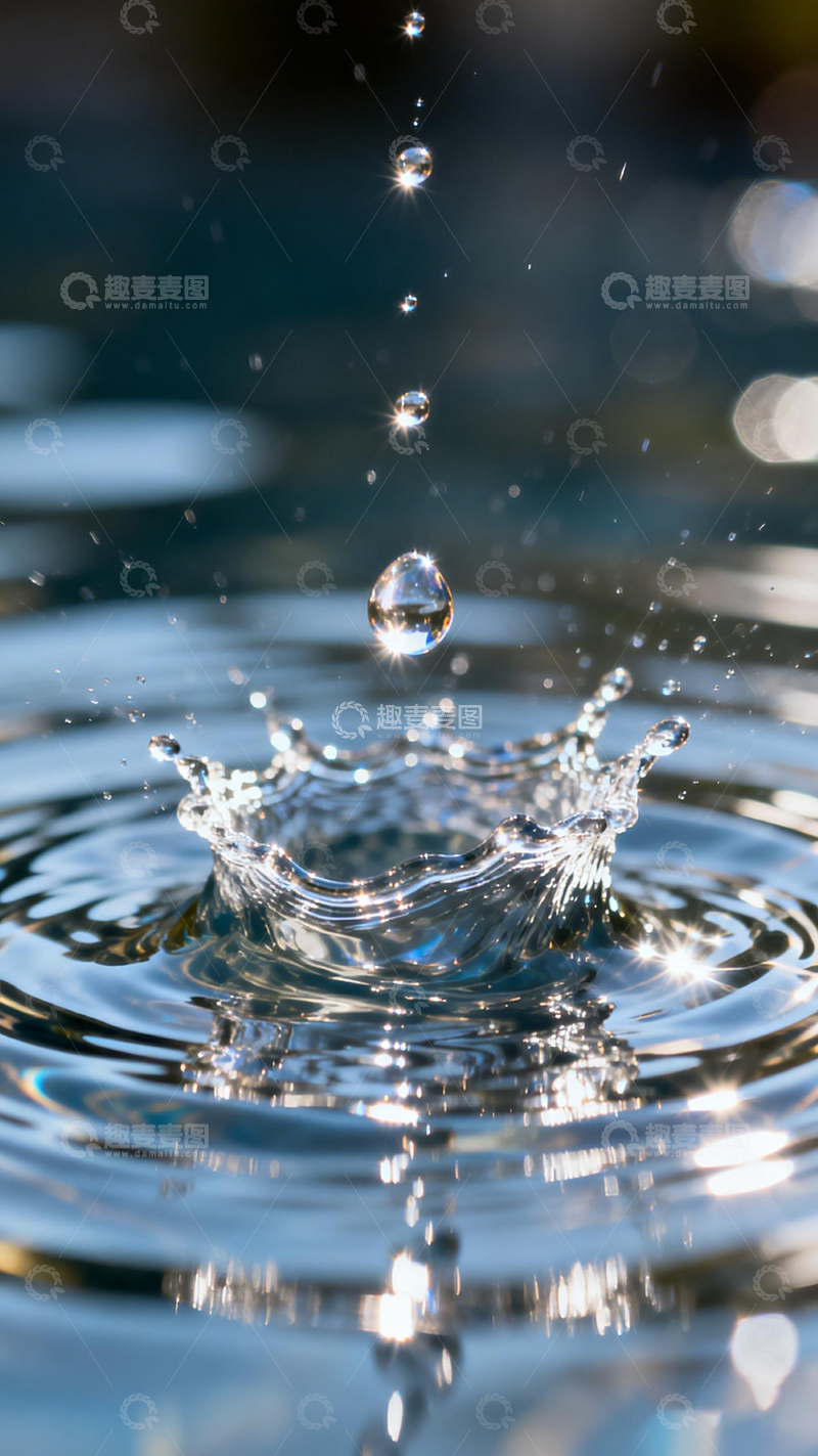 高清大图下载【趣麦麦图】水滴溅落瞬间摄影