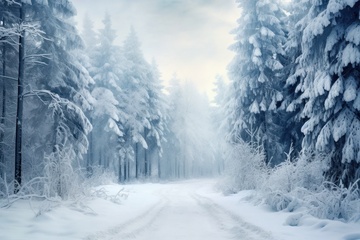冬季森林雪景自然美景