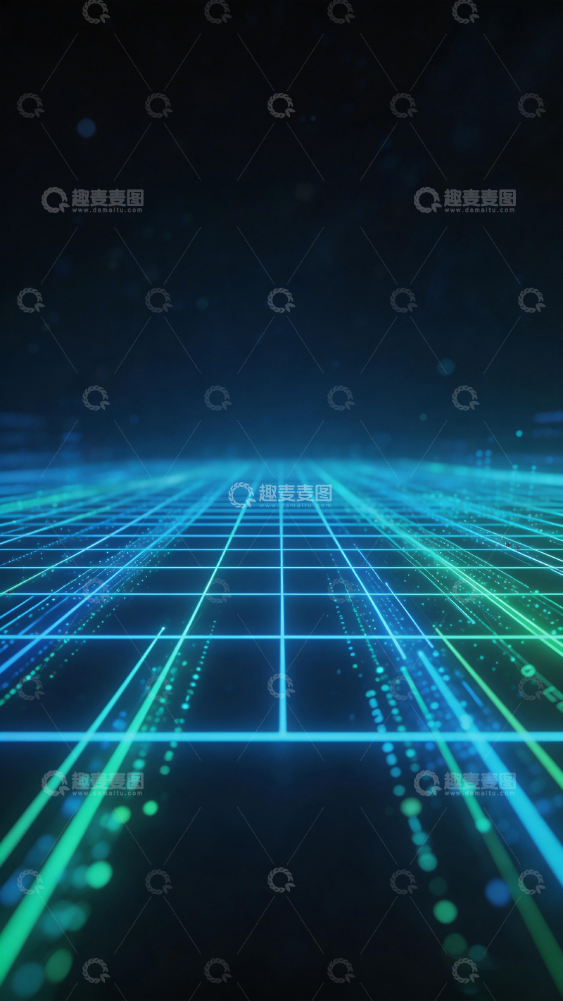 高清大图下载【趣麦麦图】科技感网格线条背景图像