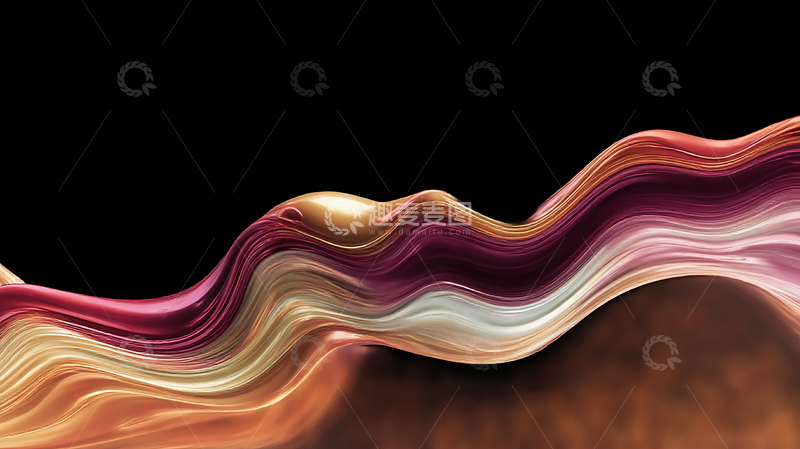 高清大图下载【趣麦麦图】绚丽色彩的液态梦境