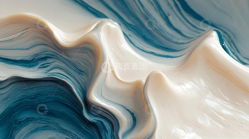 高清大图下载【趣麦麦图】迷幻色彩的液态梦想曲线
