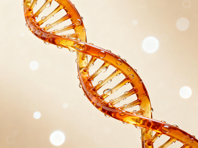 高清大图下载【趣麦麦图】金色光感双螺旋dna医学图2