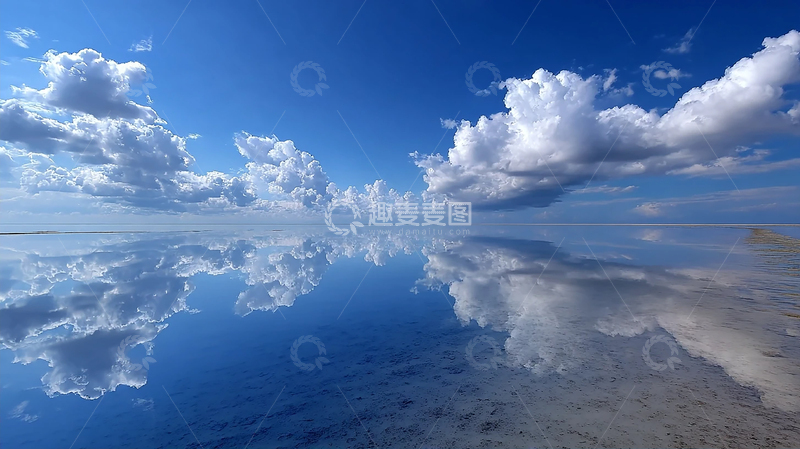 高清大图下载【趣麦麦图】流光溢彩的蓝天白云画卷