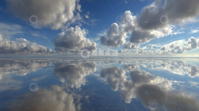 高清大图下载【趣麦麦图】天空倒影下的云海奇观