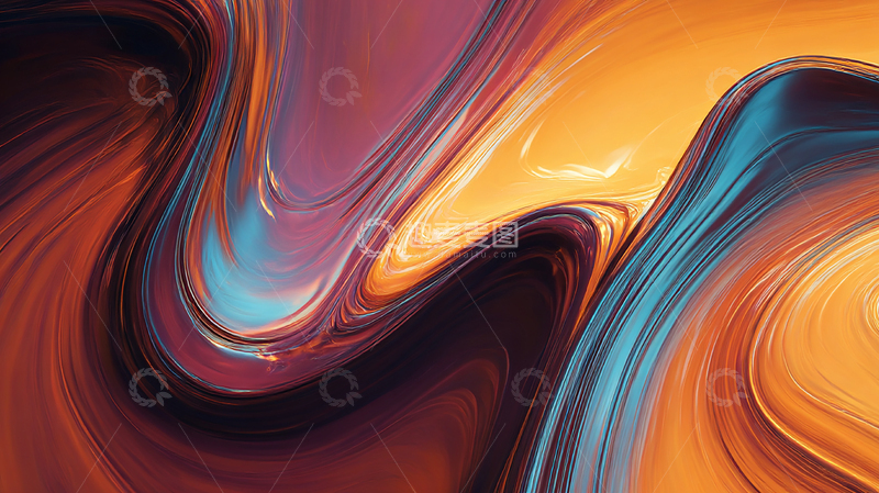 高清大图下载【趣麦麦图】流光溢彩的梦幻漩涡