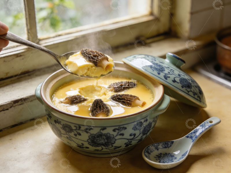 高清大图下载【趣麦麦图】厨房窗前美味汤品