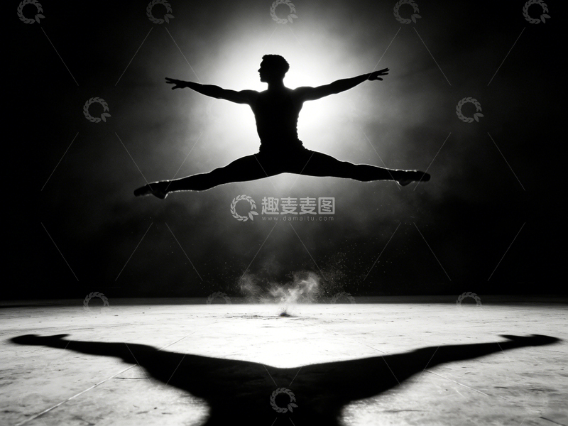 高清大图下载【趣麦麦图】黑白舞影艺术照剪影