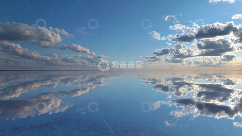 高清大图下载【趣麦麦图】天空与水面奇幻倒影