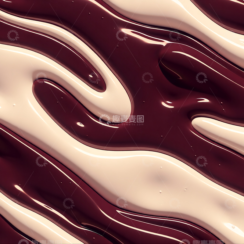 高清大图下载【趣麦麦图】迷幻流动的奶油色调梦境