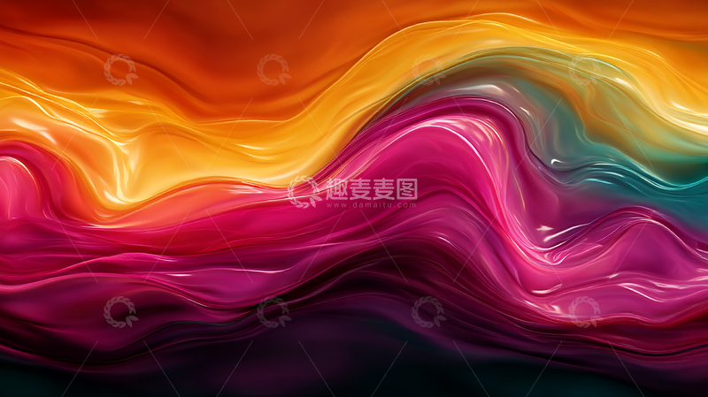 高清大图下载【趣麦麦图】彩色流动的梦境