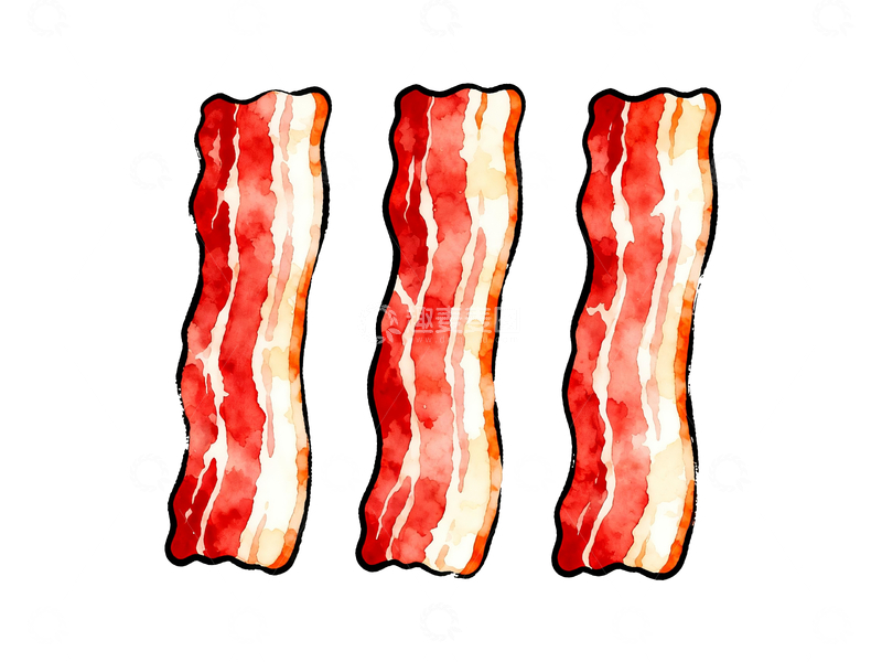 源文件下载【趣麦麦图】丝网印刷风格培根3