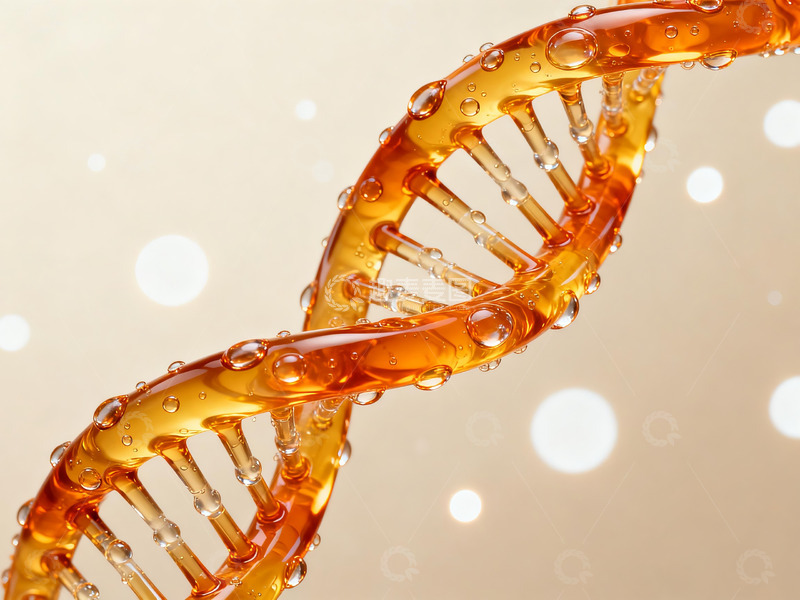 高清大图下载【趣麦麦图】金色光感双螺旋dna医学图4