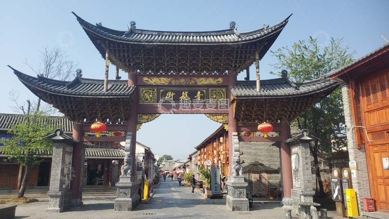 高清大图下载【趣麦麦图】保山市板桥镇青龙街牌坊门楼