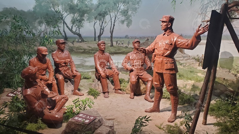 高清大图下载【趣麦麦图】抗日战争文化教育军队人物开会场合