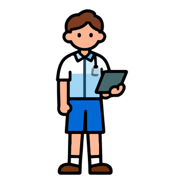 简约风格男性角色电子设备矢量图