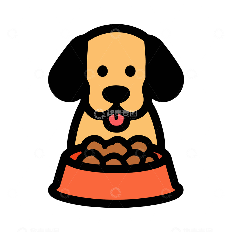 源文件下载【趣麦麦图】卡通狗狗宠物食品矢量素材