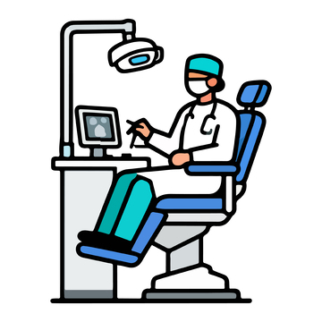 医疗场景医生操作插画