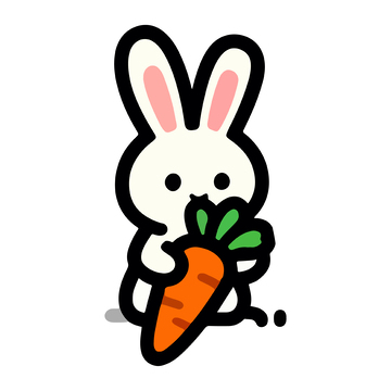 卡通兔子胡萝卜插画素材