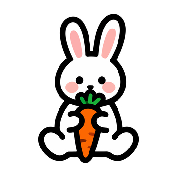 可爱卡通兔子胡萝卜插画