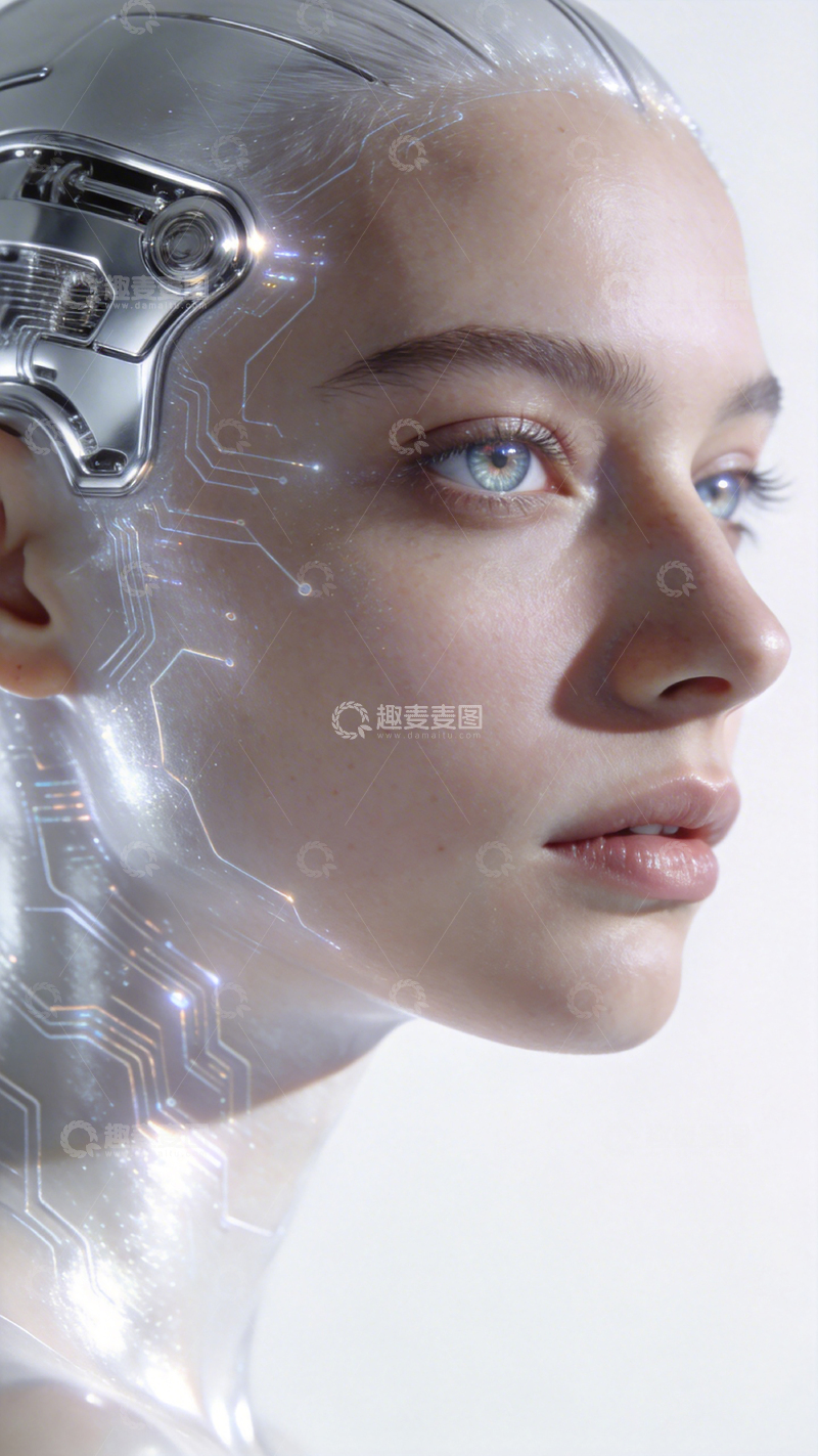 高清大图下载【趣麦麦图】未来科技机器人头像设计素材