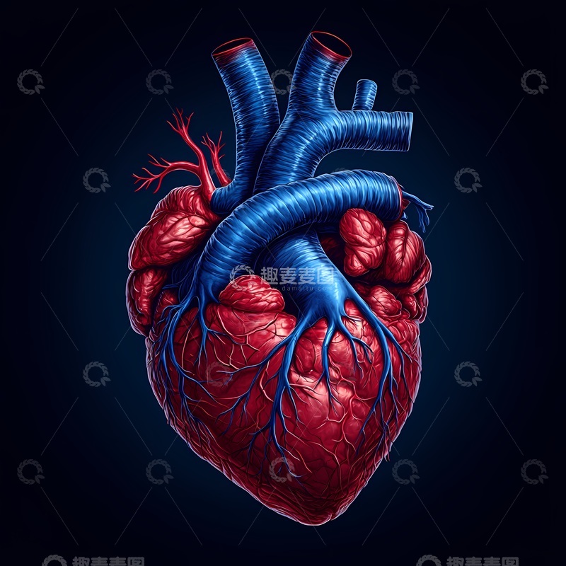 高清大图下载【趣麦麦图】医学人体心脏解剖图