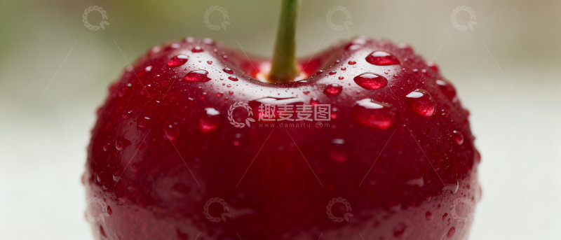 高清大图下载【趣麦麦图】樱桃特写水珠新鲜
