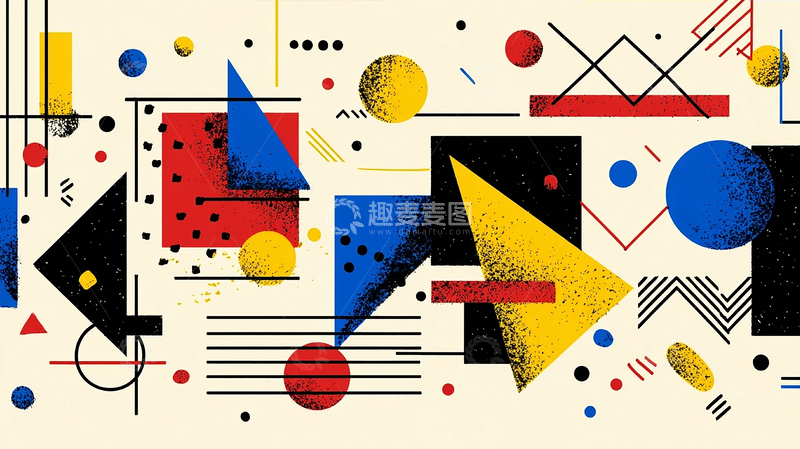 高清大图下载【趣麦麦图】抽象几何的色彩狂想曲